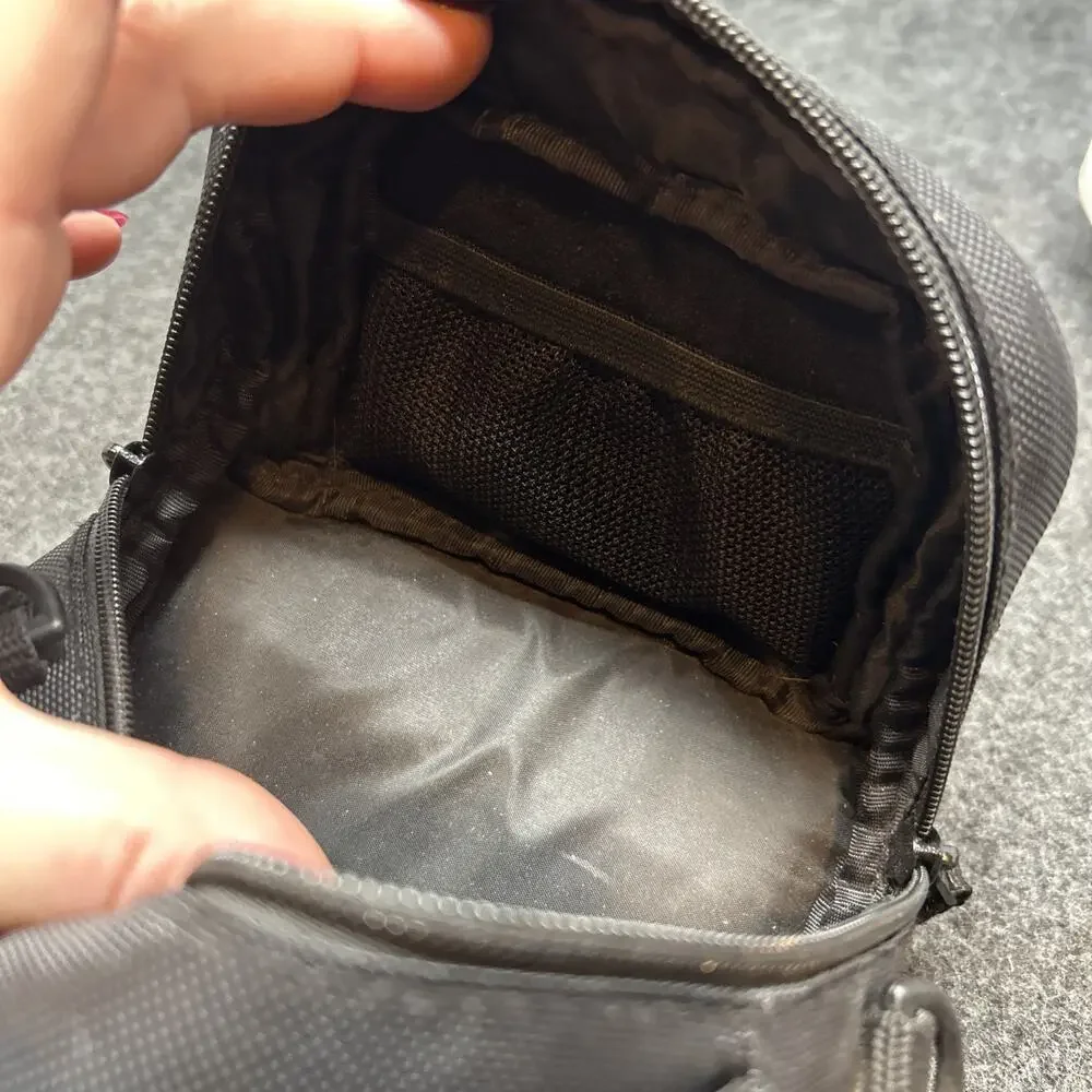 Sony Compact Camera Bag Black Padded Carry Case with Front Pockets & Strap